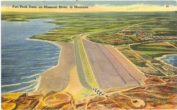 Fort Peck Dam, on Missouri River, MT - Carey's Emporium