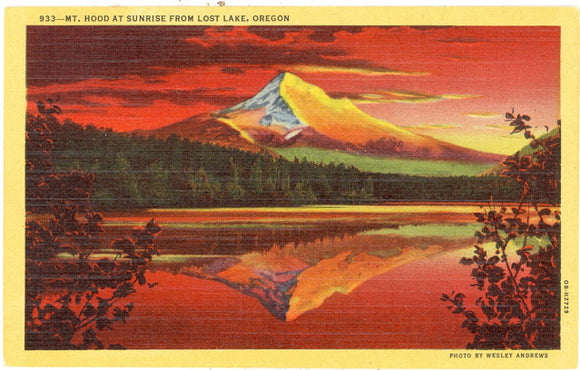 Mt. Hood at Sunrise from Lost Lake, OR - Carey's Emporium