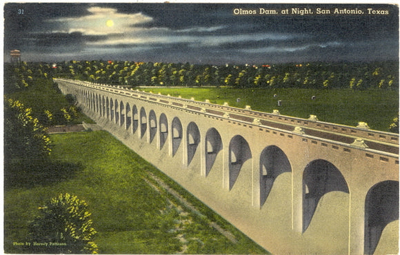 Olmos Dam at Night, San Antonio, TX - Carey's Emporium