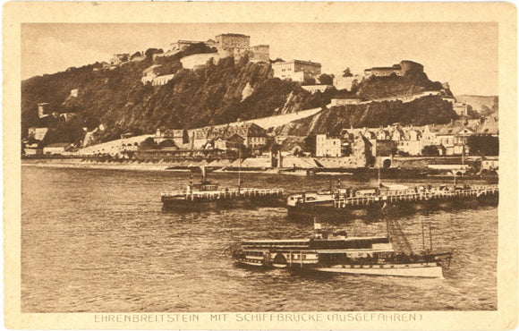 Ehrenbreitstein mit Schiffbrucke (Ausgefharen) - Carey's Emporium