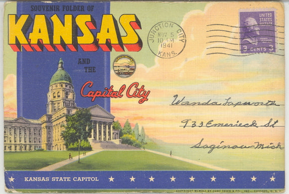 Greetings from Kansas Souvenir Folder - Carey's Emporium