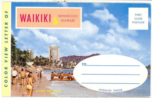Waikiki Honolulu, HI Souvenir Folder - Carey's Emporium