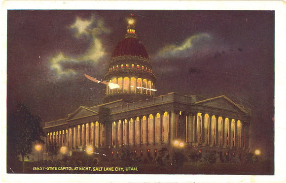 State Capitol at Night, Salt Lake City, UT - Carey's Emporium