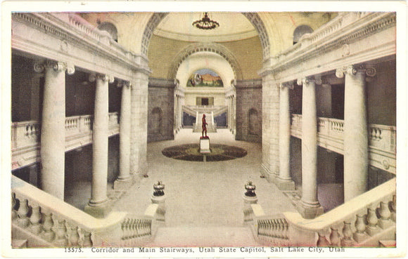Corridor and Main Stairways, Utah State Capitol, Salt Lake City, UT - Carey's Emporium