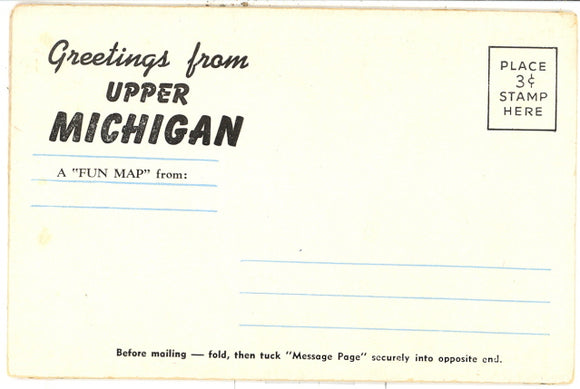 Upper Michigan Souvenir Folder and Fun Map - Carey's Emporium