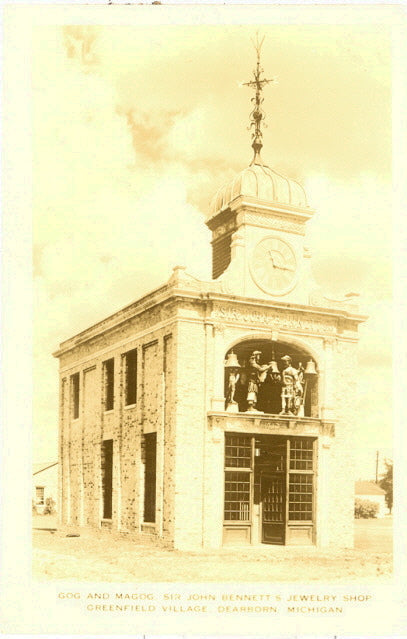 Gog and Magog, Sir John Bennett's Jewelry Shop, Greenfield Village, Dearborn, MI - Carey's Emporium