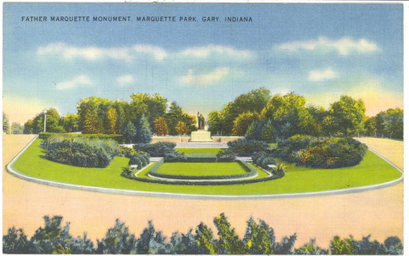 Father Marquette Monument, Marquette Park, Gary, IN - Carey's Emporium