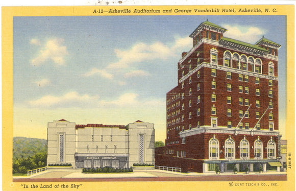 Asheville Auditorium and George Vanderbilt Hotel, Ashville, NC - Carey's Emporium