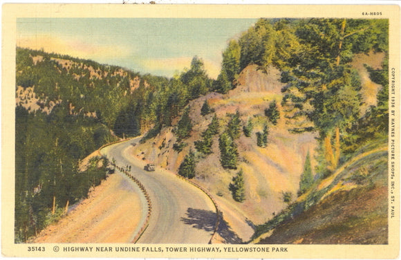 Highway Near Undine Falls, Tower Highway, Yellowstone National Park - Carey's Emporium