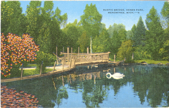 Rustic Bridge, Henes Park, Menominee, MI - Carey's Emporium