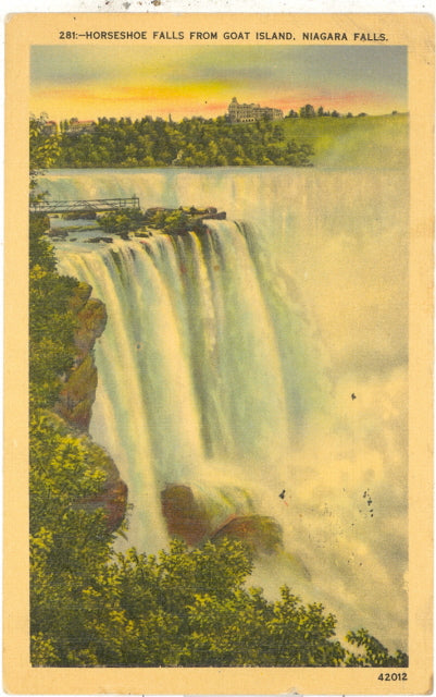 Horseshoe Falls from Goat Island, Niagara Falls, NY - Carey's Emporium