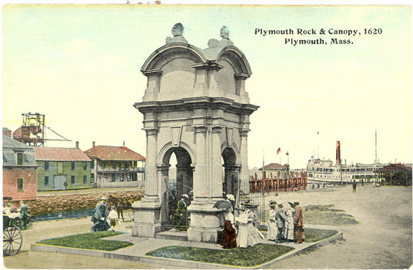 Plymouth Rock and Canopy, 1620, Plymouth, MA - Carey's Emporium