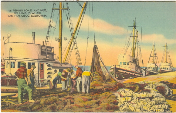 Fishing Boats and Nets, Fishermans Wharf, San Francisco, CA - Carey's Emporium