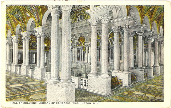 Hall of Columns, Library of Congress, Washington DC - Carey's Emporium