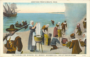 Pilgrims First Washing Day, Monday, November 23rd, 1620 at Provincetown, Plymouth, MA - Carey's Emporium