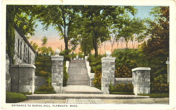 Entrance to Burial Hill, Plymouth, MA - Carey's Emporium