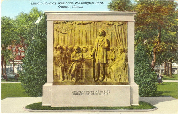 Lincoln-Douglas Memorial, Washington Park, Quincy, IL - Carey's Emporium