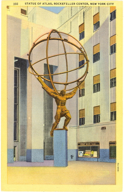 Statue of Atlas, Rockefeller Center, New York City, NY - Carey's Emporium