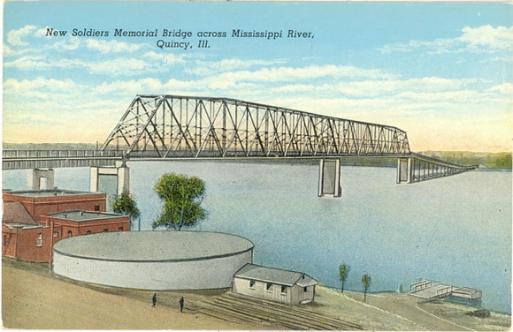 New Soldiers Memorial Bridge Across Mississippi River, Quincy, IL - Carey's Emporium