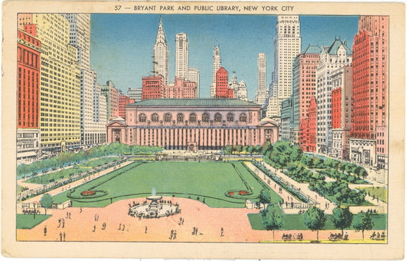 Bryant Park and Public Library, New York City, NY - Carey's Emporium