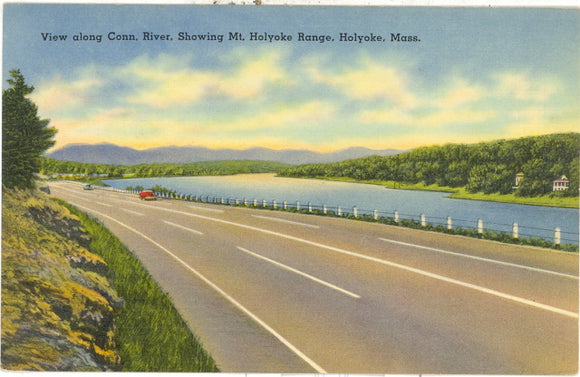 View Along Conn. River, Showing Mt. Holyoke Range, Holyoke, MA - Carey's Emporium