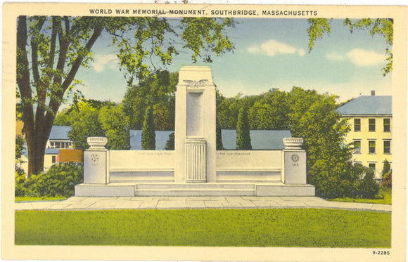 World War Memorial Monument, Southbridge, MA - Carey's Emporium