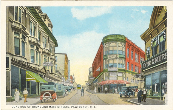Junction of Broad and Main Streets, Pawtucket, RI - Carey's Emporium