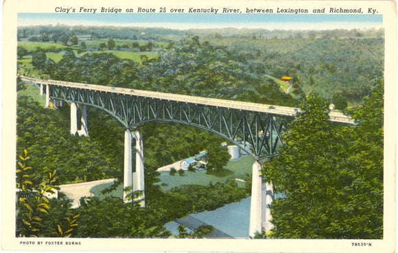 Clays Ferry Bridge on Route 25 over Kentucky River, between Lexington and Richmond, KY - Carey's Emporium