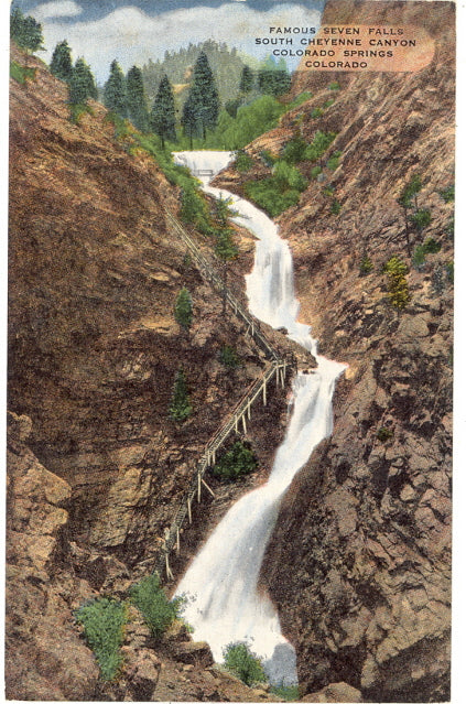 Famous Seven Falls, Colorado Springs, CO - Carey's Emporium