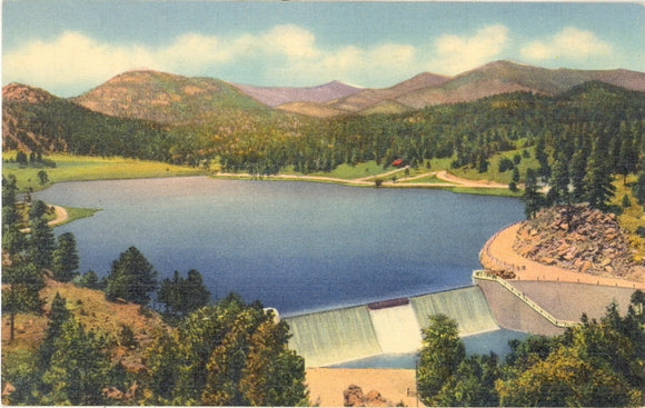 Panorama of Evergreen Dam and Lake, Bear Creek Canon, CO - Carey's Emporium