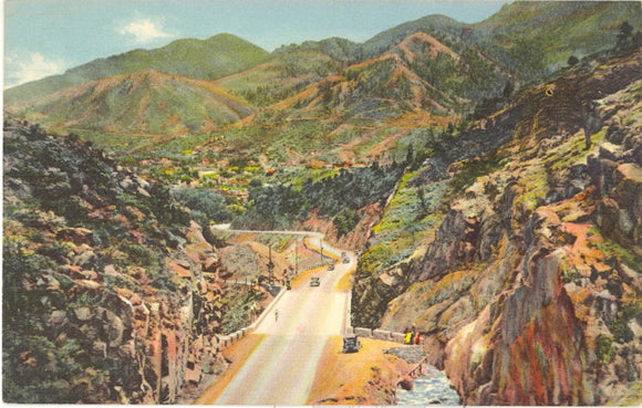 Manitou, Surrounded by Hills, as Seen from Ute Pass, CO - Carey's Emporium