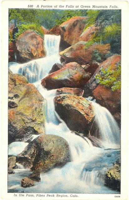 Falls at Green Mountain Falls, In Ute Pass, Pikes Peak Region, CO - Carey's Emporium