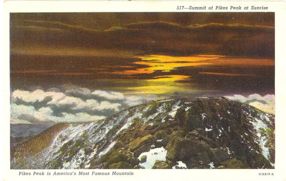 Pikes Peak at Sunrise, CO - Carey's Emporium