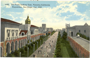 Del Prado Looking East, Panama-California Exposition, San Diego, CA 1915 - Carey's Emporium