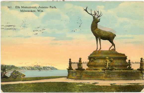 Elk Monument, Juneau Park, Milwaukee, WI - Carey's Emporium