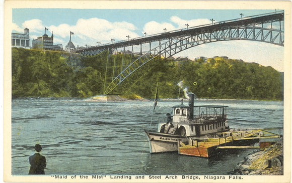 Maid of the Mist Landing and Steel Arch Bridge, Niagara Falls - Carey's Emporium