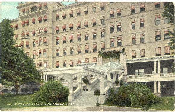 Main Entrance French Lick Springs Hotel, French Lick, IN - Carey's Emporium
