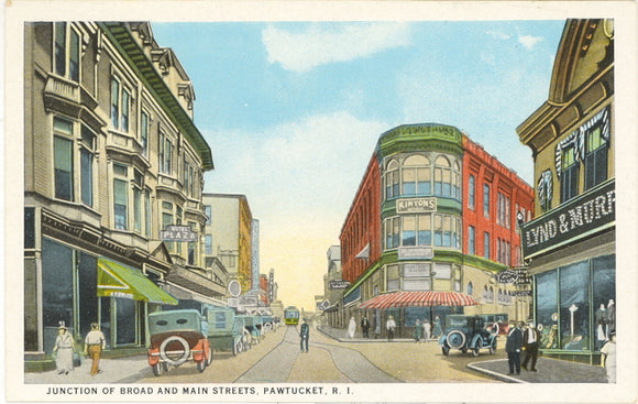 Junction of Broad and Main Streets, Pawtucket, RI - Carey's Emporium