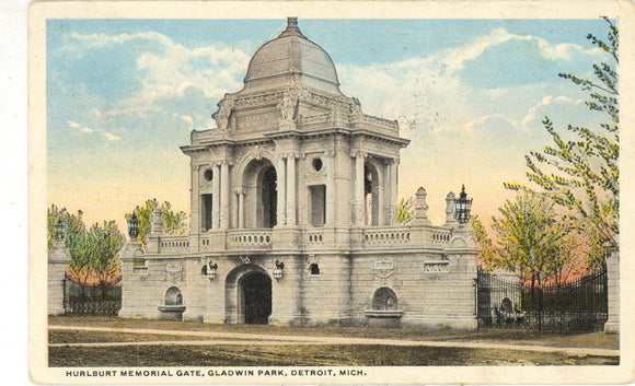 Hurlburt Memorial Gate, Gladwin Park, Detroit, MI - Carey's Emporium