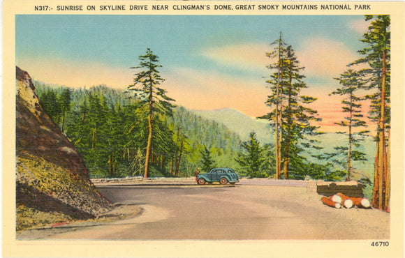 Sunrise on Skyline Drive near Clingmans Dome, Great Smoky Mountains National Park - Carey's Emporium