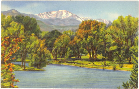 Pikes Peak from Monument Valley Park, CO - Carey's Emporium