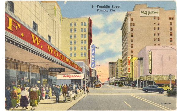Franklin Street, Woolworth, Walgreens, Wolf Brothers, Tampa FL - Carey's Emporium