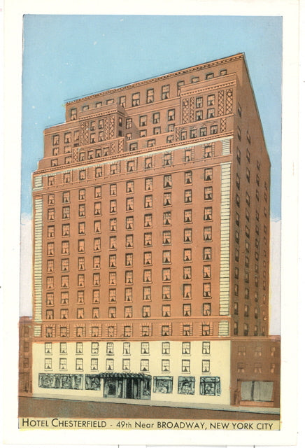 Hotel Chesterfield, 49th Near Broadway, New York City, NY - Carey's Emporium