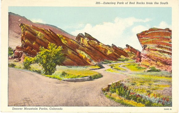 Entering Park of Red Rocks from the South, Denver Mountain Parks, CO - Carey's Emporium