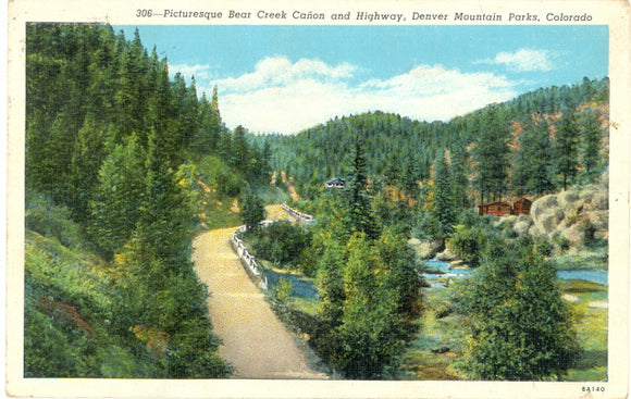 Picturesque Bear Creek Canyon and Highway, Denver Mountain Parks, CO - Carey's Emporium