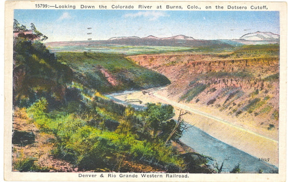 Looking Down the Colorado River at Burns, CO - Carey's Emporium