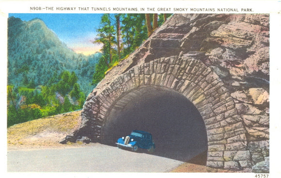 The Highway that Tunnels Mountains, in the Great Smoky Mountains National Park - Carey's Emporium