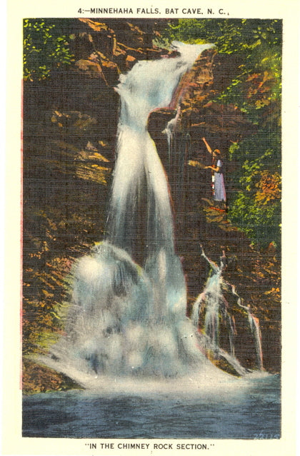 Minnehaha Falls, Bat Cave, NC, Chimney Rock Mountain, Western NC - Carey's Emporium