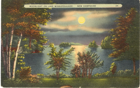 Moonlight on Lake Winnipesaukee, NH - Carey's Emporium