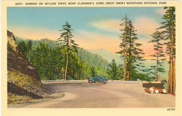 Sunrise on Skyline Drive near Clingmans Dome, Great Smoky Mountains National Park - Carey's Emporium